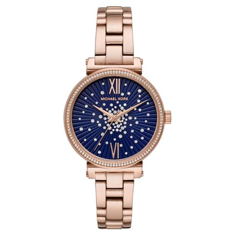 montre michael kors femme cadran bleu